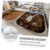 Cabilock Stainless Steel Soup Spoon Rest Holder Double Design Kitchen Utensil Rack Space-saving Stand for Spoon Easy to Clean -stain for Home Restaurant Use view 3