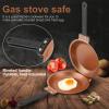 01 Double Sided Egg Frying Pan, Non-Stick Premium Iron Double Side Flip Pan Pancake Maker Household Kitchen Cookware for Pancake,Toasted Bread and Fried Egg view 3