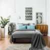 100% Cotton Basket Weave Thermal Bed Blanket Breathable Super Soft Layering All Season Light Weight for Home Decoration (Grey, Full/Queen) view 2