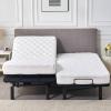 Waterproof Quilted Split King Mattress Protector Pad for Adjustable Bed Noiseless Fitted Mattress Cover Soft Padded Topper with Up to 16 Deep Pocket view 3