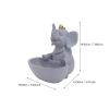 Wakauto 1pc Animal Shaped Key Storage Box Creative Resin Ornament for Home Decoration Gray Key Holder for Living Room Bedroom Entryway Unique for Special Occasions view 3