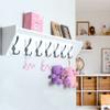 WEBI Coat Rack Wall Mount with Shelf,35" Long White Shelf with Hooks Underneath,7 Triple Hooks,Key Rack for Wall,Entryway Shelves for Wall view 2