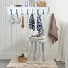 WEBI Coat Rack Wall Mount with Shelf,35" Long White Shelf with Hooks Underneath,7 Triple Hooks,Key Rack for Wall,Entryway Shelves for Wall view 3