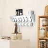 WEBI Coat Rack Wall Mount with Shelf,35" Long White Shelf with Hooks Underneath,7 Triple Hooks,Key Rack for Wall,Entryway Shelves for Wall view 4