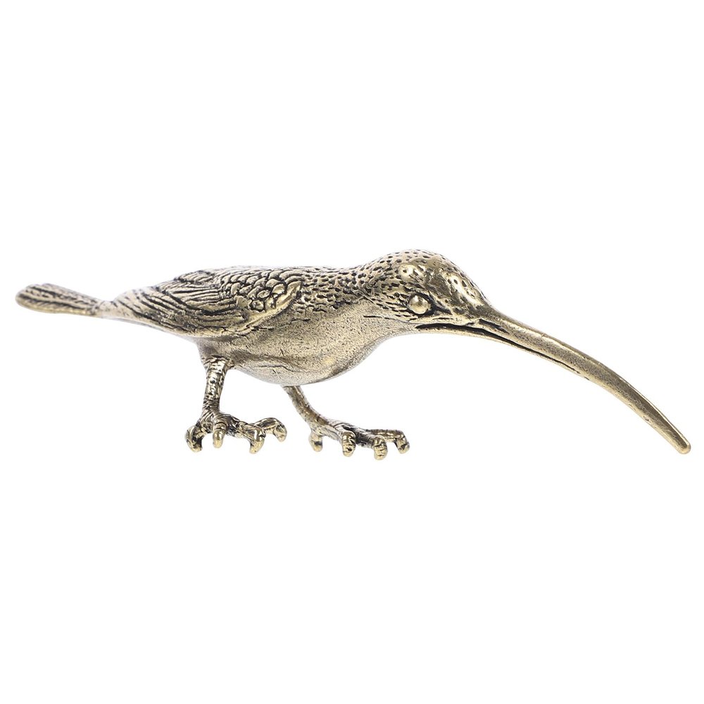 Wakauto Brass Bird Figurine Hummingbird,4.52 Inch Metal Bird Hummingbird Model Statues Animals Sculptures Collection Art Decor for Living Room Bedroom Office