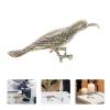Wakauto Brass Bird Figurine Hummingbird,4.52 Inch Metal Bird Hummingbird Model Statues Animals Sculptures Collection Art Decor for Living Room Bedroom Office view 3
