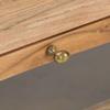 vidaXL Coffee Table, End Table with Steel Base, Side Table with 2 Drawers for Living Room Bedroom, Industrial, Solid Wood Acacia 35,4 Inch view 4