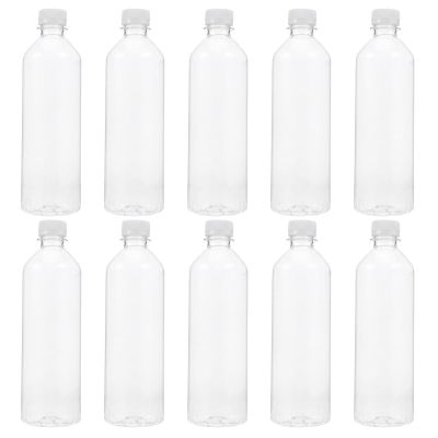 Hemoton 10 Pack 500ml Plastic Beverage Bottles PET Refillable Storage