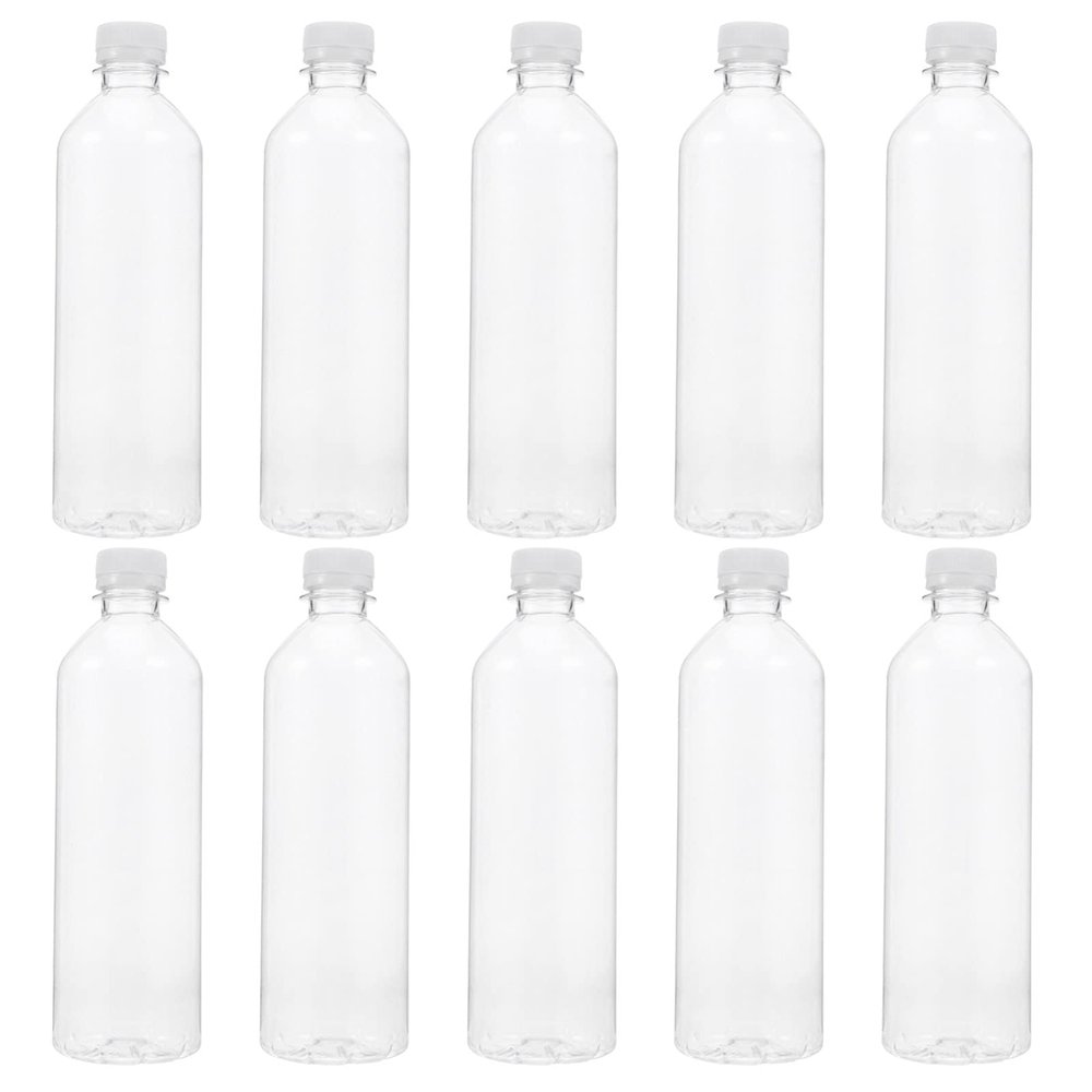 Hemoton 10 Pack 500ml Plastic Beverage Bottles PET Refillable Storage