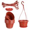 Happyyami Plastic Hanging Garden Planter 10 Sets Red for Flowers view 1