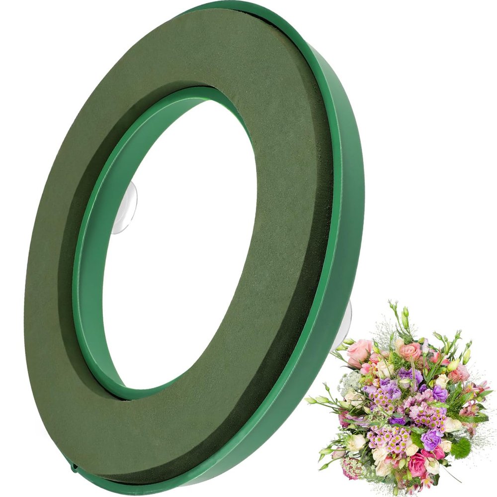 Hemoton Flower Ring Holder with Suction Cup and Floral Mud for Wedding Car Decorations Artificial Flower Car Accessories Wedding Decor Supplies