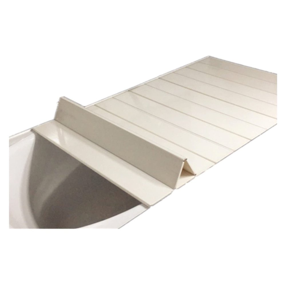 PENGFEI Bathtub Cover Lid, Portable Soaking Bathroom Lids Multifunctional Bracket, Dustproof Environmentally Friendly PVC, Provide 20 Sizes (Color : White, Size : 124x80x0.6cm)