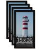 wallsthatspeak 15x30 Black Picture Frame for Puzzles Posters Photos or Artwork, Set of 4 view 1