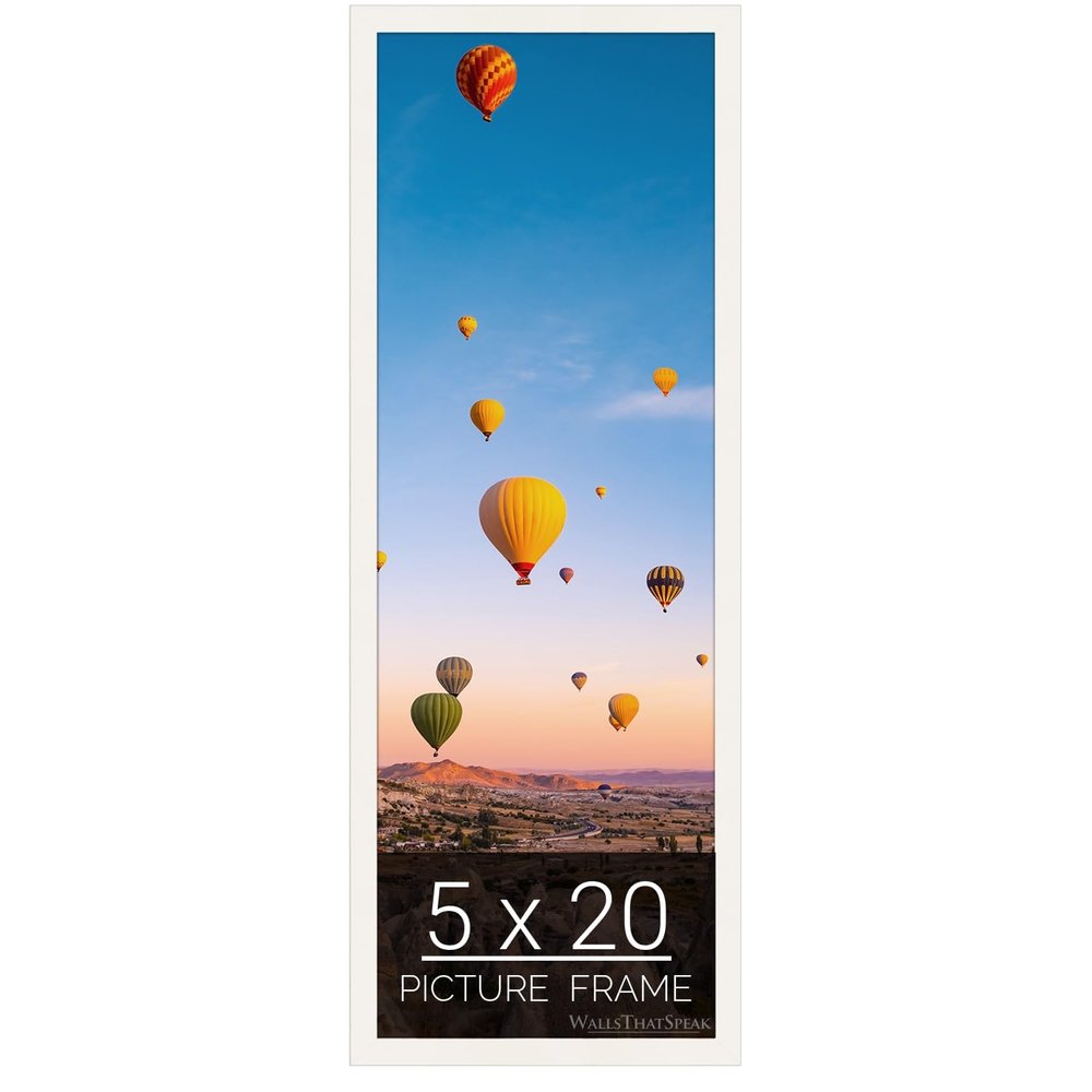 wallsthatspeak 5x20 white Picture Frame for Puzzles Posters Photos or Artwork
