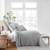Levtex Home Mills Waffle Full Bedspread Set (100x104in) with 2 Pillow Shams (26x20in) - Grey - Cotton Waffle Full Size Bedspread Set - Lightweight, Soft, Pre-Washed view 2
