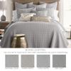 Levtex Home Mills Waffle Full Bedspread Set (100x104in) with 2 Pillow Shams (26x20in) - Grey - Cotton Waffle Full Size Bedspread Set - Lightweight, Soft, Pre-Washed view 4