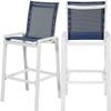 Meridian Furniture Nizuc Navy Outdoor Patio Mesh Barstool (Set of 2) view 1
