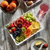 Plasticpro Plastic Serving Trays - Serving Platters Rectangle 9X13 Disposable Party Dish 12 White view 2
