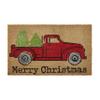 Mud Pie Christmas Tree and Truck Doormat, Coir, 18" x 30" view 1