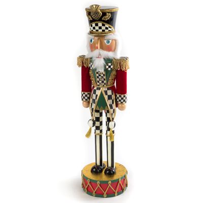MACKENZIE-CHILDS Decorative Nutcracker Figurine, Wooden Nutcracker Christmas Home Decor, Tall Highland