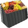 Plasticpro Plastic Serving Trays - Serving Platters Rectangle 9X13 Disposable Party Dish 12 Black Trays view 1