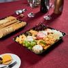 Plasticpro Plastic Serving Trays - Serving Platters Rectangle 9X13 Disposable Party Dish 12 Black Trays view 2