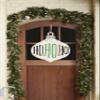 Mud Pie Christmas Ornament Door Hanger, Ho Ho Ho, White 29" x 24" view 3