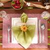 DII Farmhouse Stripe Woven Tabletop Collection Placemat Set, 13x17.25, Barn Red, 6 Piece view 3