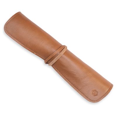 Angus Stoke Knife Bag for Chefsknife Roll Bag leather 7 slots  Leather Knife Case Noah (brown)