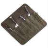 Angus Stoke Knife Bag for Chefsknife Roll Bag leather 7 slots  Leather Knife Case Noah (green-olive) view 3