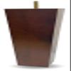 Elegent Upholstery 10" Tall Pyramid Sofa Furniture Legs Walnut Finish - Set of 4 view 1