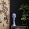 13" China Ceramic Vase Blue and White Porcelain Chinese Handmade Decorative Flower Vase for Living Room, Home Decor, Office, Table Centerpiece view 2