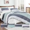 Andency Queen Quilt Bedding Set Sage Green, 3 Pieces Patchwork Mint Green Striped Ultra Soft Lightweight Bedspreads, Coverlets Set with 2 Pillow Shams for All Seasons (90"x96") view 4