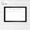 Dry Erase Calendar 18x24 or 24x36 | Framed Calendar | Dry Erase Board view 3