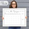 Dry Erase Calendar 18x24 or 24x36 | Framed Calendar | Dry Erase Board view 4
