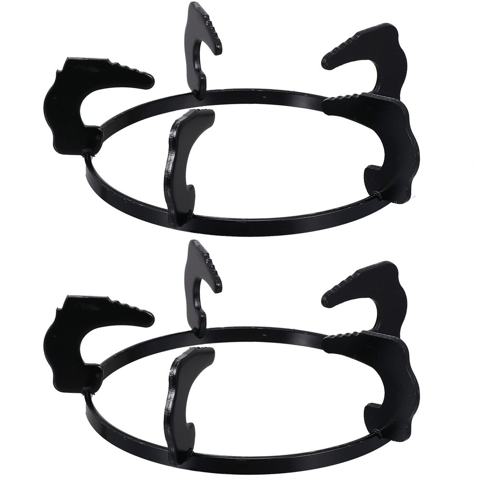 SOLUSTRE 2pcs Gas Stove Rack Non- Cast Iron Support for Wok Pan Household Stand for Steady Cooking Easy to Install Detach Replacement for Worn Stovetop Brackets