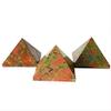 1pc 50mm Natural Healing unakite Quartz Stone Carving Jasper Crystal Pyramid view 1