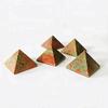 1pc 50mm Natural Healing unakite Quartz Stone Carving Jasper Crystal Pyramid view 2