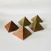 1pc 50mm Natural Healing unakite Quartz Stone Carving Jasper Crystal Pyramid view 3