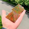 1pc 50mm Natural Healing unakite Quartz Stone Carving Jasper Crystal Pyramid view 4