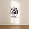 If You See Someone Without A Smile Give Them One Of Yours Quote Aztec Pattern Rainbow Vinyl Wall Art Wall Sticker Wall Decal Home Kids Room Study Room Boys Girls Wall Decor Design Size (10x8 inch) view 1