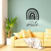 If You See Someone Without A Smile Give Them One Of Yours Quote Aztec Pattern Rainbow Vinyl Wall Art Wall Sticker Wall Decal Home Kids Room Study Room Boys Girls Wall Decor Design Size (10x8 inch) view 3