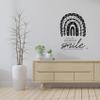 If You See Someone Without A Smile Give Them One Of Yours Quote Aztec Pattern Rainbow Vinyl Wall Art Wall Sticker Wall Decal Home Kids Room Study Room Boys Girls Wall Decor Design Size (10x8 inch) view 4