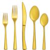 Bestdin 20-Piece Matte Gold Silverware Set, Premium Stainless Steel Flatware Set for 4, Spoons and Forks Set Includes Knife/Fork/Spoon, Nice Gifts for Thanksgiving&Chirstmas. view 1