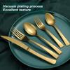 Bestdin 20-Piece Matte Gold Silverware Set, Premium Stainless Steel Flatware Set for 4, Spoons and Forks Set Includes Knife/Fork/Spoon, Nice Gifts for Thanksgiving&Chirstmas. view 3