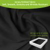 Bedecor 4-9 Inches Box Spring Cover Full Size Black with Stretchy Jersey Fabric Bed Frame Cover Wrap Around 4 Sides Elastic Bed Skirt Alternative Boxspring Cover Full/Full XL view 2