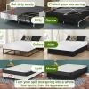 Bedecor 4-9 Inches Box Spring Cover Full Size Black with Stretchy Jersey Fabric Bed Frame Cover Wrap Around 4 Sides Elastic Bed Skirt Alternative Boxspring Cover Full/Full XL view 3