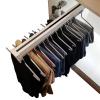 LYLFF Pull-Out Wall Hanging Hanger Rod, Retractable Closet Hanging Rod Storage Rack, Space-Saving Closet, Used for Scarf/Trousers/Towel Storage Rack (Size : 550mm) view 1