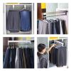 LYLFF Pull-Out Wall Hanging Hanger Rod, Retractable Closet Hanging Rod Storage Rack, Space-Saving Closet, Used for Scarf/Trousers/Towel Storage Rack (Size : 550mm) view 3