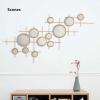 Albett Simple Line Wrought Iron Sofa Background Wall Mirror view 3